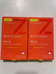 lot 5408 image: TWO BOXES - ZitSticka Killa Microdart Pimple Patches for Face - Most Potent Pimple Patch with Fast-Acting Microdarts - For Deep, Early-Stage Zits with Salicylic Acid - 8 Count with Cleaning Swabs