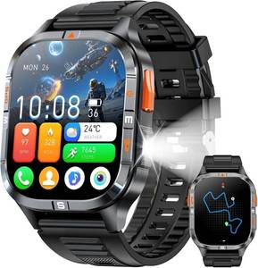 lot 5420 image: Military GPS Smart Watch for Men with CompassAltitudeFlashlight 2.01 HD Screen smart watch with Voice AssistantBluetooth Calling Smartwatch for Android&iOS, Activity Tracker Multiple Sport Modes