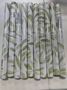 lot 5452 image: 10 Rolls HAOKHOME Boho Peel and Stick Wallpaper Green Leaves Removable Vinyl Self Adhesive Contact Paper for Bedroom 17.7in x 9.8ft