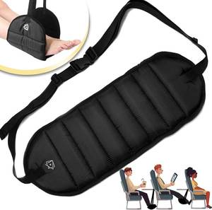 lot 5470 image: ZOKLU Foot Rest Airplane Travel Footrest - Flight Leg Hammock Hanger Sling to Prevent Back, Leg, Knee, Hip Pain & Stiffness - Portable Travel Accessories Adjustable Height for Plane, Train, Office