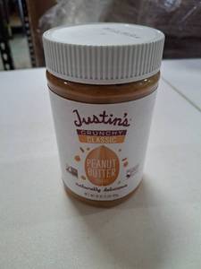 lot 5473 image: Justins Gluten Free Crunchy Peanut Butter - 16oz
