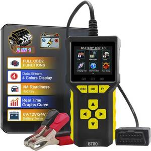 lot 5502 image: Car Battery Tester Automotive BT80,Charging System Test Scan Tool Digital Battery Alternator Analyzer