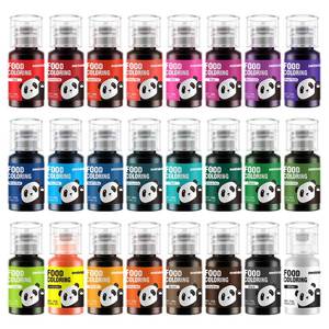 lot 5512 image: Food Coloring Set   Pandalab 24 Vibrant Liquid Edible Food Colors, Food-Grade Dye for Slime, Baking, Drinks, Easter Eggs, Cakes, Cookies, Icing & Macarons, 10ml Each Bottle (8 fl oz Total)