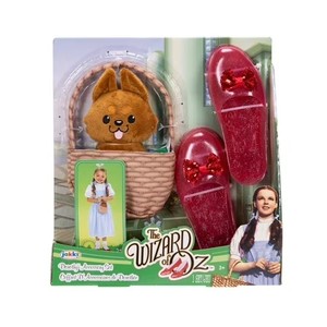 lot 5587 image: The Wizard of Oz Basket and Shoes Accessory Set with Toto Plush Toy for Child Ages 3