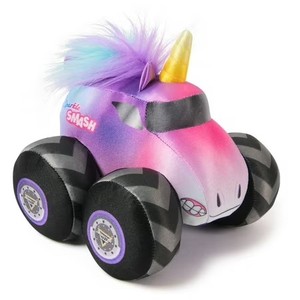 lot 5597 image: Monster Jam Sparkle Smash Truck with Sound, Plush Toy for Ages 3 and up, 7