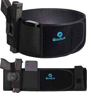 lot 5681 image: Gootus Belly Band Holster for Concealed Carry - Gun Holsters for Women and Men - Fits Glock, Ruger LCP, Taurus G2C, S&W M&P 40 Shield Bodyguard, Sig Sauer, etc