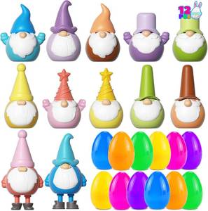 lot 5704 image: Easter 12 Pcs Party Supplies Easter Gnome Dwarf Figurines Plush Mini Dwarf Hunting Egg Figures for Gifts