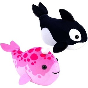 lot 5733 image: Zhu Zhu Aquarium Narwhal & Orca Interactive Plush Fish 2-Pack