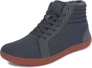 lot 5774 image: WHITIN Mens Wide Winter Barefoot Shoes  Hi-top Minimalist Sneakers  Zero Drop Sole  Optimal Warmth & Protection SIZE 46