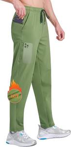lot 5781 image: Mens Fleece Lined Sweatpants with Pockets 3032 Stretch Winter Warm Work Pants Athletic Sweat Pants Workout Gym Joggers SIZE 30 L, COLOR BLUE