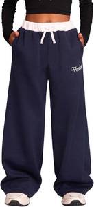 lot 5782 image: RoseSeek Girls Baggy Sweatpants Letter Print Elastic Waist Wide Leg Pants Joggers Track Pants Trendy SIZE 11 YEARS gray STOCK PHOTO APPROXIMATE
