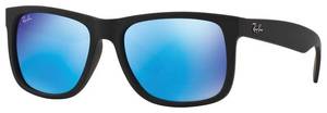 Ray-Ban Justin RB4165 Sunglasses - Black/Blue Mirror