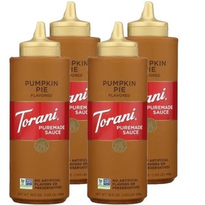 lot 4556 image: Torani Pumpkin Pie Flavored Puremade Sauce - Case of 416.5 oz