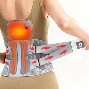 lot 4584 image: arboleaf Back Brace for Lower Back Pain Relief Ergonomic Design Scientific Zoning 8x Compression Straps Keep Warm with Pulley System Grey Size XXL