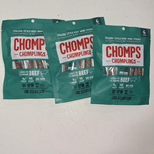 lot 4672 image: 3 Packs CHOMPLINGS Italian-Style Beef Sticks - 6ct0.5oz