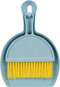 lot 4674 image: Small Broom and Dustpan Set,mini Compact Portable, for Home, Sofas, Kitchen countertops, Storage Shelves, Office desks, bathrooms, and pet Areas (Blue)