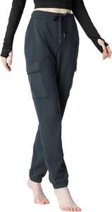 lot 4677 image: Womens Fleece Cargo Joggers - Multi-Pockets, Elastic Drawstring Waist, Warm Winter Daily Wear SIZE M