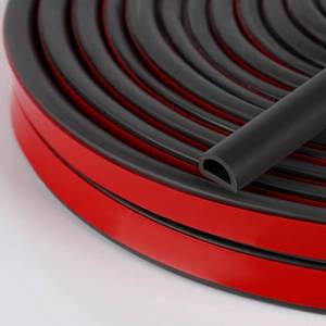 lot 4743 image: Silicone Weather Stripping Door Seal, 20FT Self Adhesive D-Shaped Car Boat Door Weather Stripping for Frame Window Seal