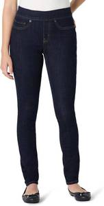 lot 4777 image: Amazon Essentials Womens Stretch Denim Mid-Rise Pull-On Skinny Jegging size 4 long