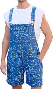 lot 4800 image: Odefou Bib Overalls for Men Shorts Romper Festival Jumpsuits Fashion Coveralls size large
