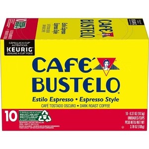 lot 5851 image: Caf  Bustelo Espresso Style Dark Roast Keurig K-Cup Coffee Pods - 10ct