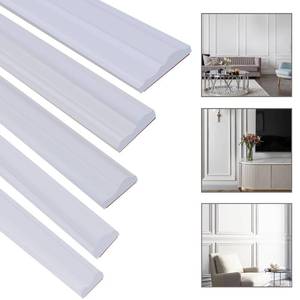 lot 5853 image: Lunghaa Peel and Stick Lightweight TPE Chair Rail, Flexible Wall Molding Trim for Mirror Frame Cabinet Door and Home Decoration (9.8 ft x 1.26 in)