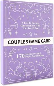 lot 5916 image: Amoroud Conversation Cards for Couples - Card Game for Adults, 170 Conversation Cards for Couples to Deepen Intimacy, Relationship Card Game for Date Nights