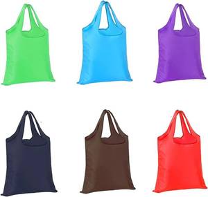 lot 5990 image: 6 Pack Large Reusable Shopping Bag, 50LBS Grocery Bag Snack Bags, Foldable Tote Bag for Kitchen Travel Shopping