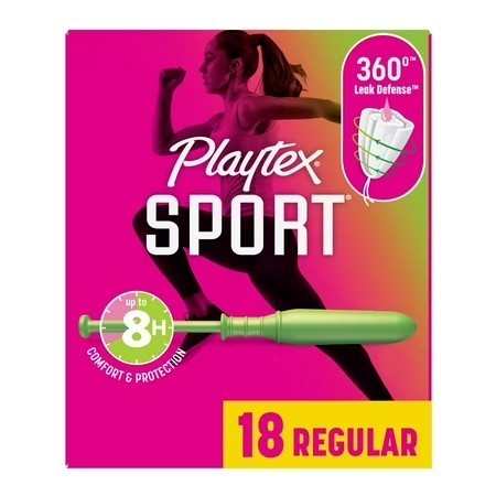 lot 1128 image: Playtex Sport Tampons, Unscented, Regular, 18 Count