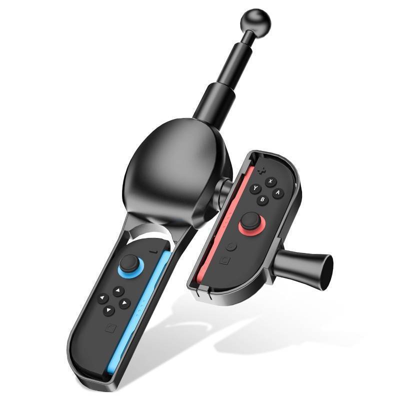 lot 11534 image: FANPL Fishing Rod for Nintendo Switch 2 Joy Con, Fishing Game Handle Controller Grip Accessories for Switch Legendary Fishing & Fishing Star World Tour & Bass Pro Shops, Enhance Gaming Experience