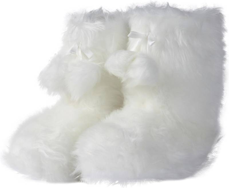 lot 1390 image: Forfoot Slipper Boots, Cozy Indoor Booties for Women Fluffy Comfortable House Shoes Fuzzy Anti-Slip Boots Winter