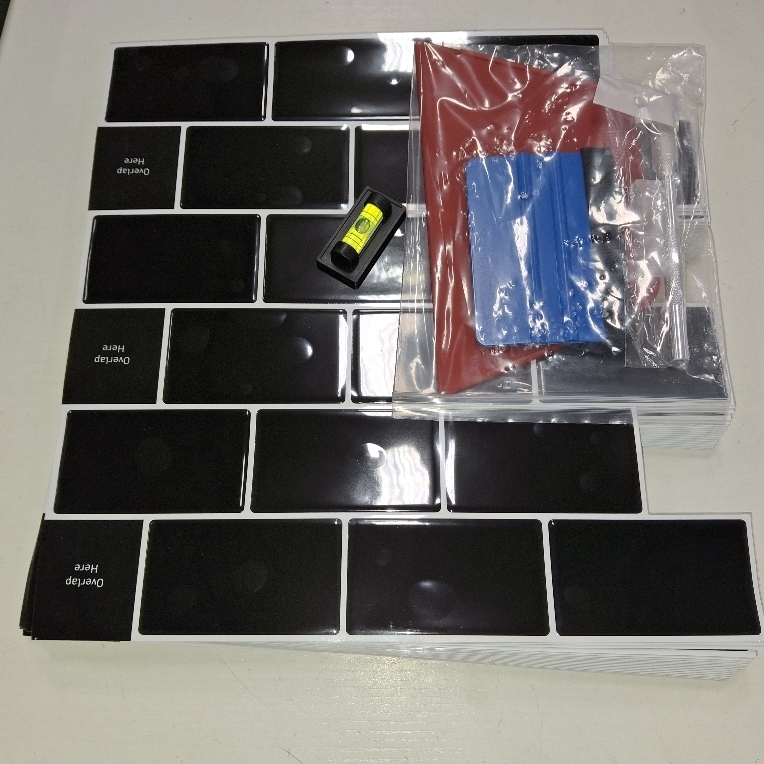 lot 1397 image: PEEL AND STICK BACKLASH BUNDLE SET 20 SHEETS 12 X 12