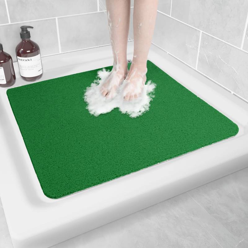 lot 1398 image: Hargiis Non-Slip Bathtub Mat, Anti Slip Shower Mat, Fast Drying Bathtub Mats, Foot Scrubber Mat, Anti Slip Mat for Tub, Floor, Bathroom, Kitchen, Home, Hotel (Dark Green 24 24)