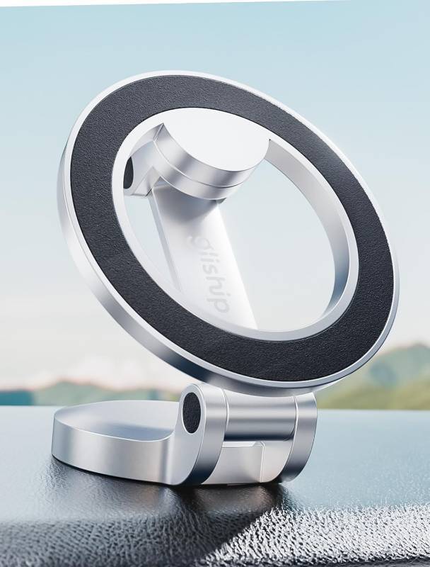 lot 1920 image: for MagSafe Car Mount, 42 Strong Magnet & 360  Rotation Ultra Magnetic Car Phone Holder, Magnetic Phone Holder for Car Mag Safe Car Mount Fit for iPhone 1616 Pro Max 15 14 13 & MagSafe Case, Silver
