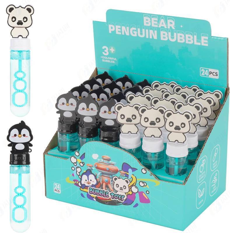 lot 2092 image: Arctic Polar Animals Party Favors Bubble Wands for Kids Captain Bear and Doctor Penguin Birthday Party Goody Bag Stuffers Winter Animals Themed Presents Giveaways 24PCS