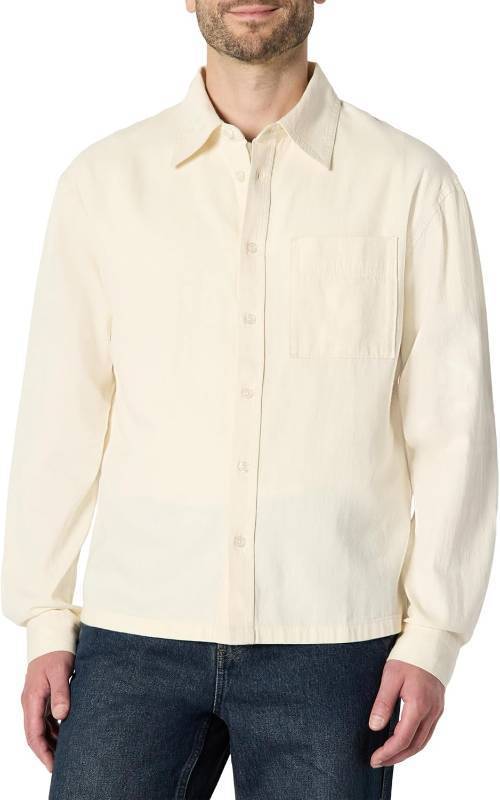 lot 11738 image: Amazon Essentials (Demis Pick) Mens Modern Oversized-Fit Denim Button-Down Shirt SIZE XS