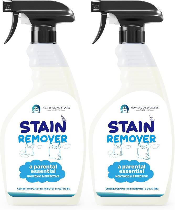 lot 2262 image: New England Stories Stain Remover Spray  Gentle Yet Effective for Baby Stains  Non-Toxic, Clean Ingredients, No Added Fragrance  Laundry Spot Cleaner for Clothes & Bedding (16 Fl Oz, Pack of 2)