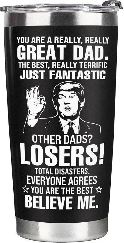 lot 2274 image: VIWIS Christmas Gifts for Dad, Men - Gifts for Dad from Daughter, Son - Dads Birthday Gift Ideas, Happy Birthday gifts for Dads, Fathers - Best Dad Ever Gift, Present for dads - 20 Oz dad Tumbler
