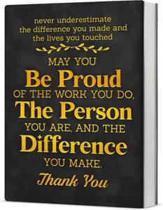 lot 6474 image: Never Underestimate the Difference You Made Notebook Journal Thank You Gifts for Colleagues Coworkers Boss, Retirement Gifts Writing Notebook