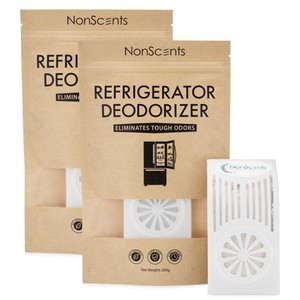 lot 6477 image: NonScents Refrigerator Deodorizer (2-Pack) - Outperforms Baking Soda - Fridge and Freezer Odor Eliminator