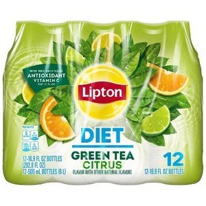 lot 6482 image: Lipton Diet Green Tea With Citrus - 12pk16.9 fl oz Bottles