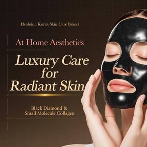 lot 6484 image: Black Diamond Facial Mask Collagen Face Mask Lifting and Firming, Tone Tighten Korea Skincare for Spa-Grade Skincare for Radiant Skin Face Mask (1.05 oz each)