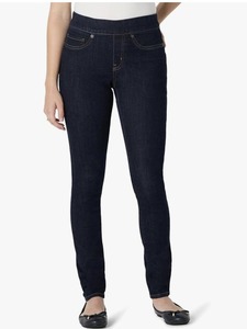lot 6498 image: Amazon Essentials Womens Stretch Denim Mid-Rise Pull-On Skinny Jegging SIZE 4 LONG
