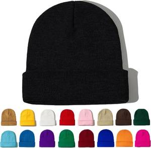 lot 6521 image: ZOORON Beanie for Women Men Ski Watch Cap Cuffed Plain Skull Knit Hat Soft Fisherman Winter Hat