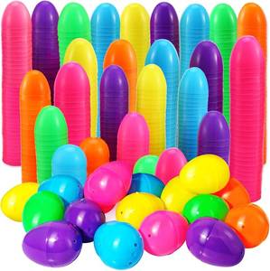 lot 6578 image: Abakuku 500 Pcs Easter Eggs,2.35 Assorted Bright Colors Plastic Easter Eggs for Easter Hunt,Easter Themed,Decorations,Basket Stuffers Fillers