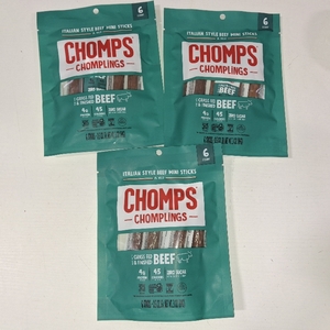 lot 6633 image: 3 Packs CHOMPLINGS Italian-Style Beef Sticks - 6ct0.5oz