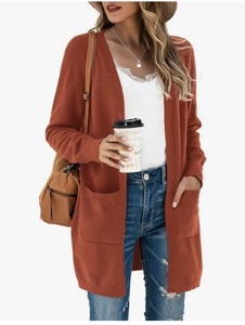 lot 6702 image: TASAMO Womens Kimono Cardigan Long Sleeve Open Front Casual Knit Sweaters Coat Oversized Soft Outwear with Pockets 2XL
