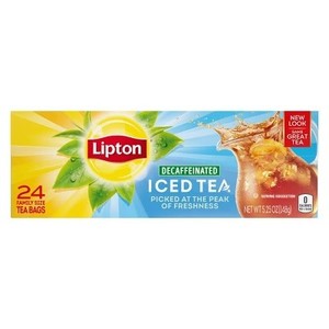 lot 6790 image: Lipton Decaffeinated Family Size Black Iced Tea Bags - 24ct