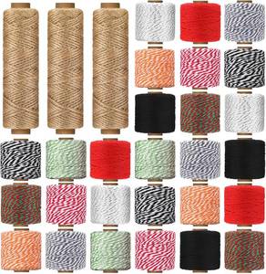 lot 6791 image: Treela 30 Rolls Colourful Bakers Twine for Crafts 2mm Cotton String Craft String Wrapping Wedding Home Decor Gardening