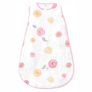 lot 6794 image: Amazing Baby Muslin Sleeping Sack, Watercolor Roses, Pink, Large, Wearable Blanket with 2-way Zipper (12-18 Months, fits up to 35 inches)